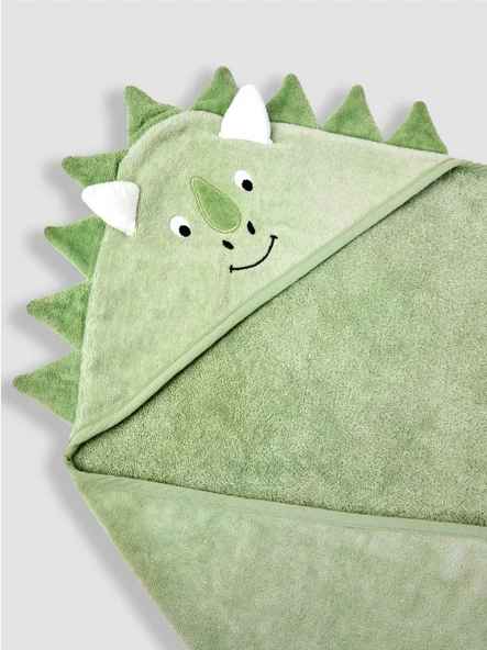 PAMUK BEBEK HAYVAN FİGÜRLÜ ÇOCUK/BEBEK BANYO VE PLAJ HAVLUSU - 2