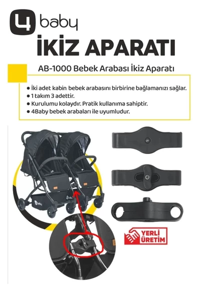 Mimma Baby  Dron İkiz Kabin Bebek Arabası - 4