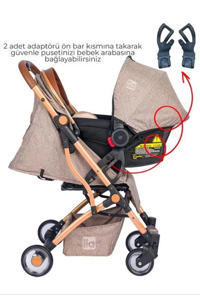 liabebek  Drone Gold Travel Sistem Kabin Bebek Arabası - 6