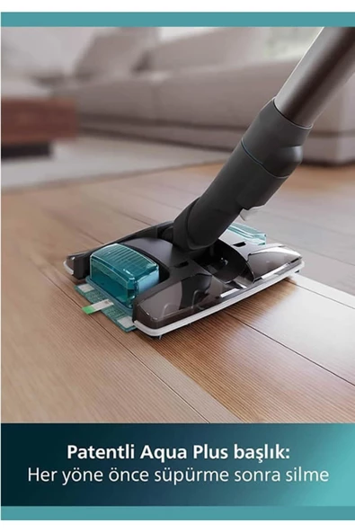 8000 Serisi Aqua Plus Dikey Süpürge, 80 Dakika Çalışma, Mop ve Kuru Özellik, Akıllı Başlık XC8053/01 - 3