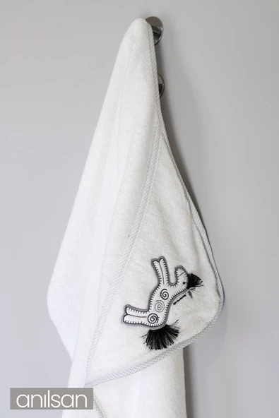 %100 Pamuk Bebek Kundak Havlusu - Sevimli At Desenli Yumuşak Bebek Havlusu Seçenekleri - 3