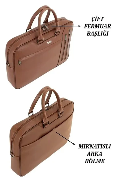 Case Club 2208-5 Büyük Boy 17.3 inç Laptop Evrak Çantası Omuz Askılı - 11