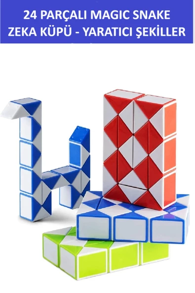 ZETCONCEPT 24 PARÇALI YARATICI MAGIC SNAKE CUBE  -SİHİRLİ YILAN ZEKA SABIR KÜPÜ - RENK: YEŞİL - 2