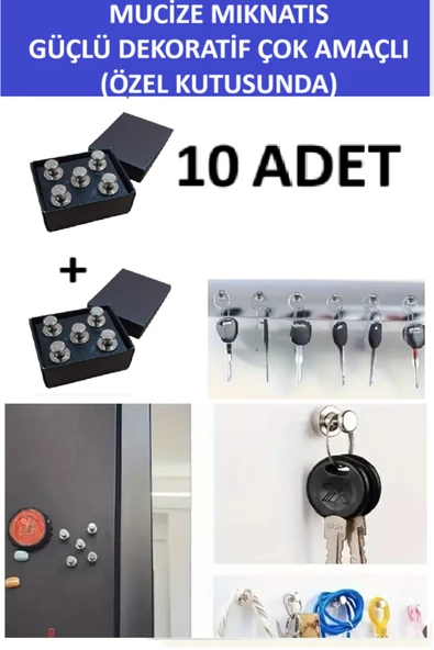 ZETCONCEPT MUCİZE MIKNATIS-GÜÇLÜ VE ÇOK AMAÇLI KULLANIM (BUZDOLABI,KALORİFER PETEĞİ,FOTOĞRAF VE ANAHTAR TUTUCU) - 2