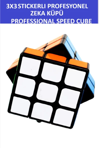 ZETCONCEPT 3X3X3 PROFESSIONAL SPEED CUBE STICKERLI - STICKERLI PROFESYONEL RUBİK ZEKA SABIR KÜPÜ - 3