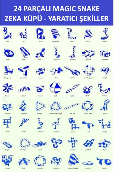 ZETCONCEPT 24 PARÇALI YARATICI MAGIC SNAKE CUBE -SİHİRLİ YILAN ZEKA SABIR KÜPÜ - RENK: KIRMIZI - 3
