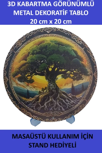 ZETCONCEPT 3D Efektli 20X20 Metal Tablo - 3