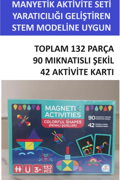 ZETCONCEPT MANYETİK RENKLER VE ŞEKİLLER YARATICI AKTİVİTE SETİ (STEM MODELİNE UYGUN) 132 PARÇA - 2