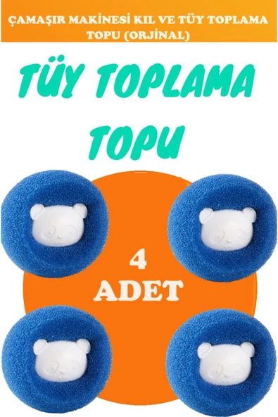 ZETCONCEPT Çamaşır Makinesi Kedi Ve Köpek Tüy Kıl Toplama Topu 4 Lü Set (ORJİNAL)