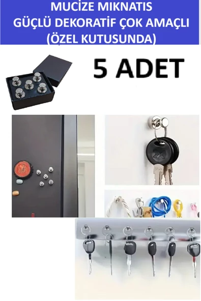 ZETCONCEPT MUCİZE MIKNATIS-GÜÇLÜ VE ÇOK AMAÇLI KULLANIM (BUZDOLABI,KALORİFER PETEĞİ,FOTOĞRAF VE ANAHTAR TUTUCU) - 2