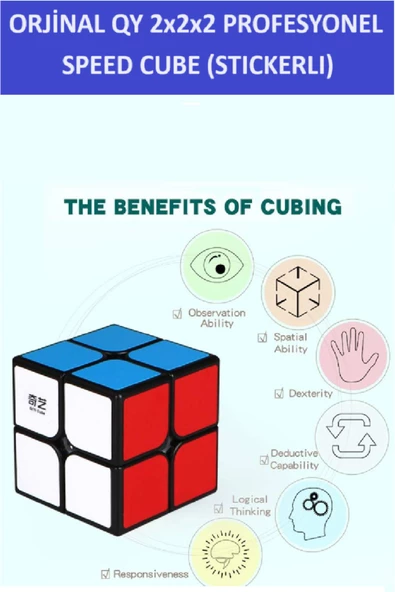 ZETCONCEPT QY 2X2 PROFESYONEL SPEED CUBE  -RUBIK 2X2 ZEKA SABIR KÜPÜ- - 4