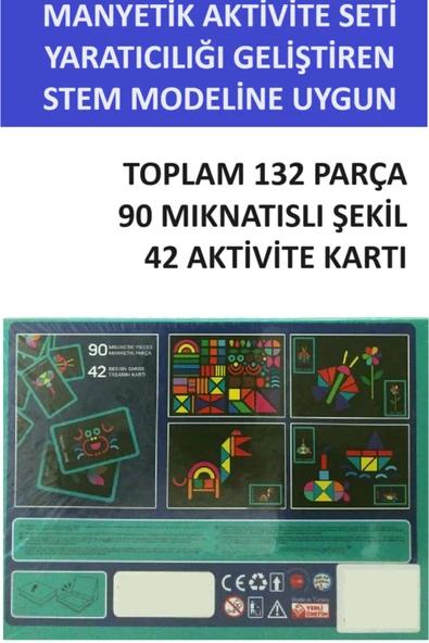 ZETCONCEPT MANYETİK RENKLER VE ŞEKİLLER YARATICI AKTİVİTE SETİ (STEM MODELİNE UYGUN) 132 PARÇA - 3