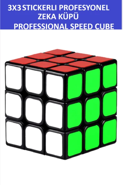 ZETCONCEPT 3X3X3 PROFESSIONAL SPEED CUBE STICKERLI - STICKERLI PROFESYONEL RUBİK ZEKA SABIR KÜPÜ - 2