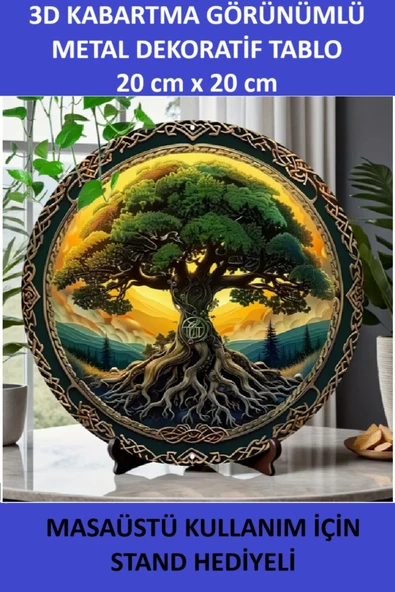 ZETCONCEPT 3D Efektli 20X20 Metal Tablo