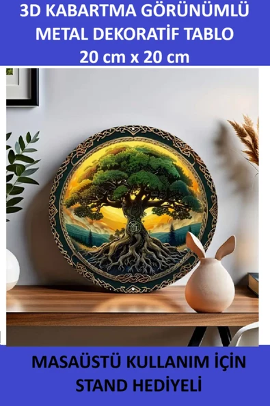 ZETCONCEPT 3D Efektli 20X20 Metal Tablo - 4