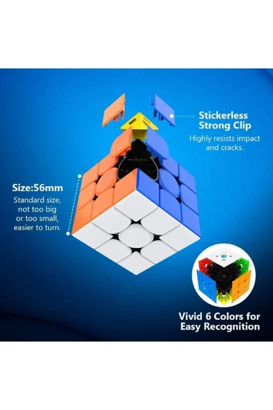 ZETCONCEPT GAN 356 RS (ORJİNAL) PROFESYONEL MAGIC SPEED CUBE  -GAN 3X3X3 RUBIK PROFESYONEL ZEKA SABIR KÜPÜ - 4