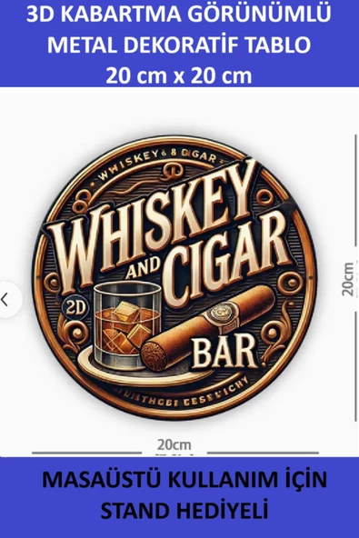 ZETCONCEPT 3D Efektli 20X20 Metal Tablo