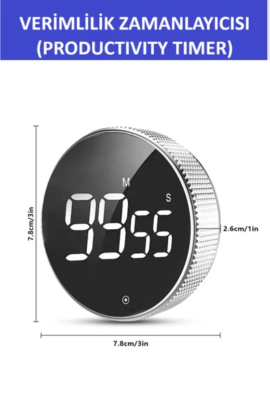 ZETCONCEPT Verimlilik Zamanlayıcısı Planlama, Odaklanma, Zaman Yönetimi (Test ve Soru Çözmede Yardımcı) - 3