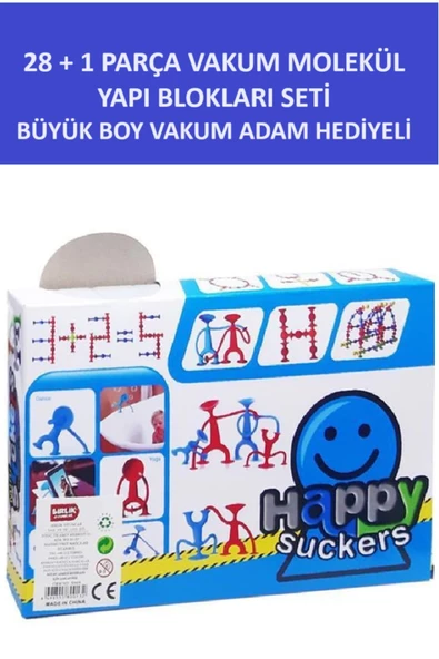 ZETCONCEPT Vakum Adamlı Yapı Blokları - Kutuda Vakum Adam Hediye 28 1 Adet - 3