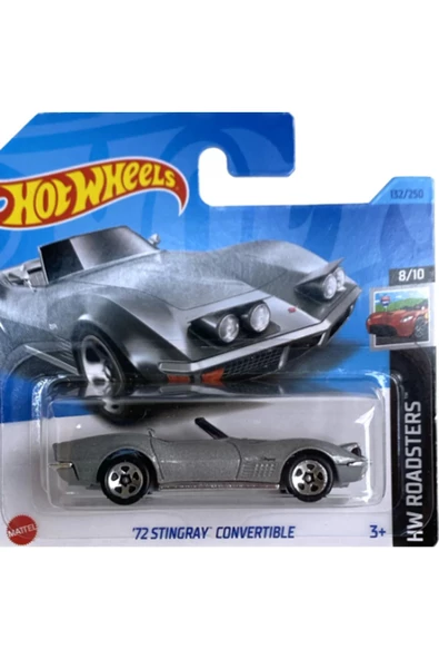 HOT WHEELS 72 STINGRAY CONVERTIBLE METALİK GRİ HW ROADSTERS KOLEKSİYON -NADİR- METAL OYUNCAK ARABA