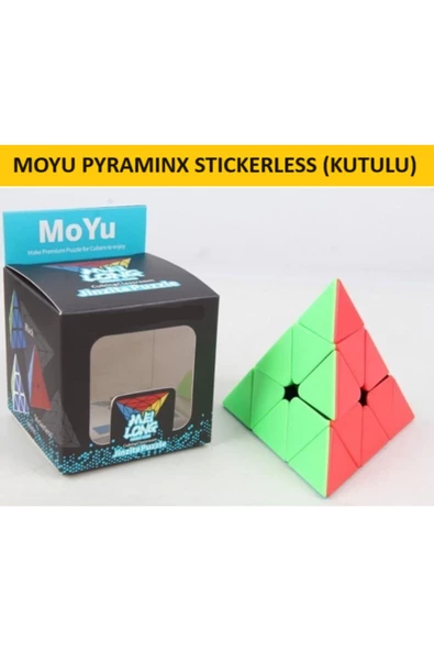 ZETCONCEPT MOYU PYRAMINX STICKERSIZ PROFESYONEL SPEED CUBE  -RUBIK PYRAMINX ZEKA SABIR KÜPÜ