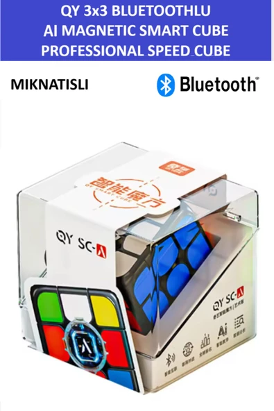 ZETCONCEPT Qy Aı Bluetooth Smart Cube 3x3 Mıknatıslı Manyetik Yapay Zekalı Zeka Küpü - Profesyonel Speed Cube - 2