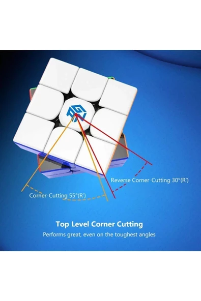 ZETCONCEPT GAN 356 RS (ORJİNAL) PROFESYONEL MAGIC SPEED CUBE  -GAN 3X3X3 RUBIK PROFESYONEL ZEKA SABIR KÜPÜ - 6