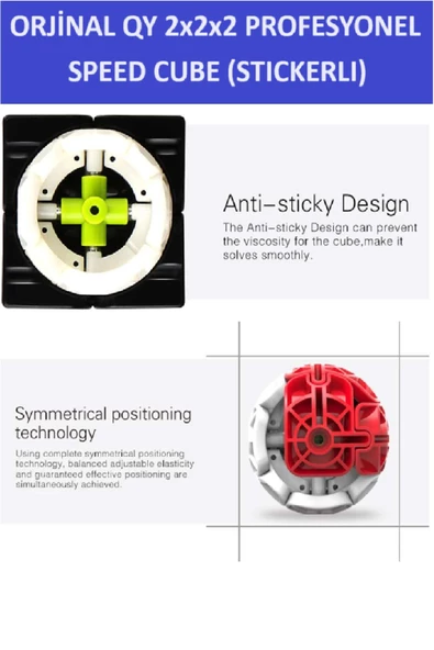 ZETCONCEPT QY 2X2 PROFESYONEL SPEED CUBE  -RUBIK 2X2 ZEKA SABIR KÜPÜ- - 3