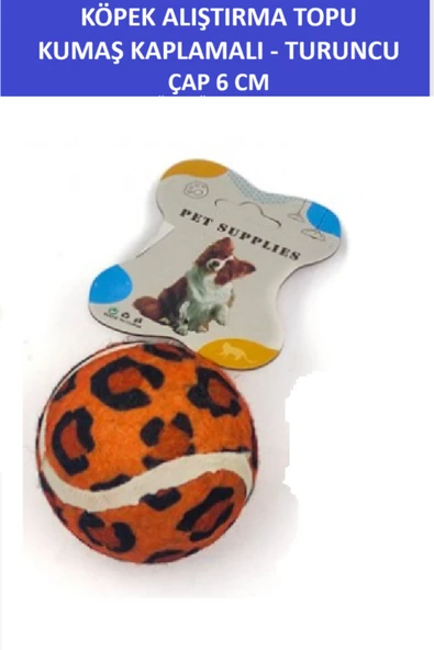 ZETCONCEPT KUMAŞ KAPLAMALI KÖPEK ALIŞTIRMA TOPU (6 CM ÇAP) DAYANIKLI - TENİS TOPU SERTLİĞİNDE - 3