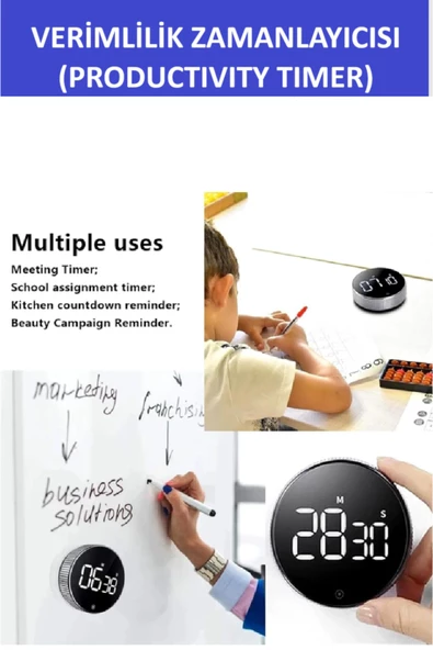 ZETCONCEPT Verimlilik Zamanlayıcısı Planlama, Odaklanma, Zaman Yönetimi (Test ve Soru Çözmede Yardımcı) - 2