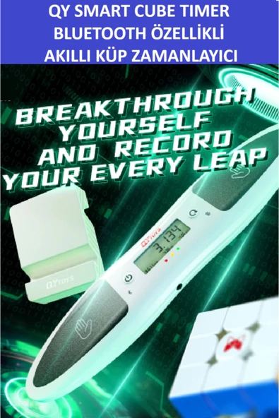 ZETCONCEPT QY Bluetoothlu Akıllı Zeka Küpü Zamanlayıcı - Qy Smart Speed Cube Timer - Sabır Küpü Kronometresi - 5