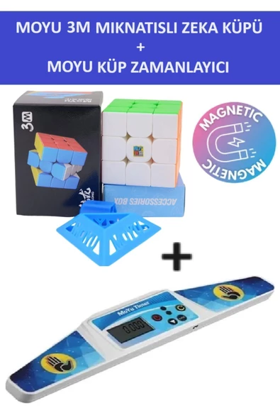 ZETCONCEPT Moyu 3m Profesyonel Speed Cube Ve Moyu Küp Zamanlayıcı Seti-3x3 Rubik Zeka Küpü Ve Zamanlayıcı - 2