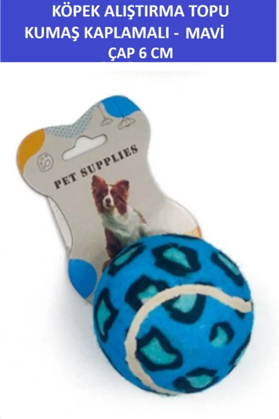 ZETCONCEPT KUMAŞ KAPLAMALI KÖPEK ALIŞTIRMA TOPU (6 CM ÇAP) DAYANIKLI - TENİS TOPU SERTLİĞİNDE - 2