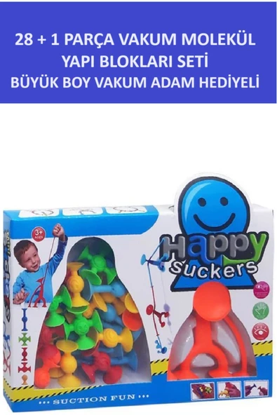 ZETCONCEPT Vakum Adamlı Yapı Blokları - Kutuda Vakum Adam Hediye 28 1 Adet - 2