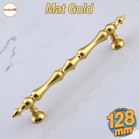 Nilay Mat Altın Metal Kulp 128 mm -12.8 cm Mobilya Çekmece Mutfak Dolabı Dolap Kulpları Kulbu Kulpu