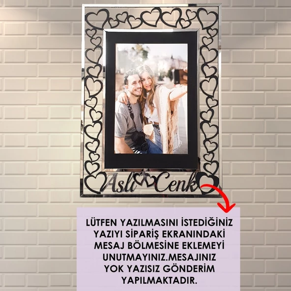 Veraart Kişiye Özel Işıklı Fotoğraf Çerçevesi Sevgililer Günü Hediyesi - 3