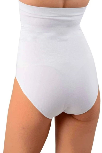 Elite Life Dikişsiz Şekillendirici Silikonlu Kadın Beyaz Slip Korse 890 - 3