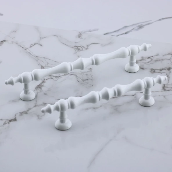 Nilay Beyaz Metal Kulp 96 mm -9.6 cm Mobilya Çekmece Mutfak Dolabı Dolap Kulpları Kulbu Kulpu Beyaz - Resim 8