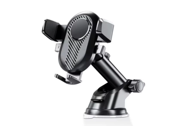 latoon PL-8615 Vantuz + Braketi 360 Derece Siyah Telefon Tutucu - 3