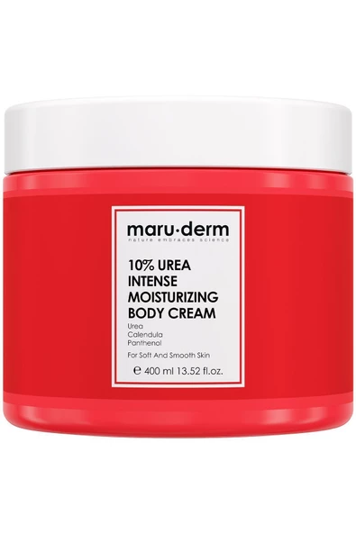 Maru.Derm Vücut Kremi | Maruderm %10 Urea (ÜRE) Yoğun Nemlendirici Vücut Kremi 400 ml