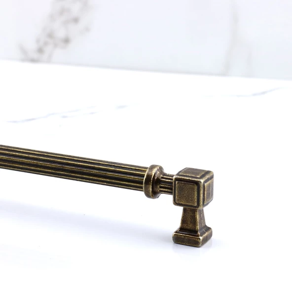 Talas 160 mm Çizgili Metal Antik Sarı Kulp Mobilya Çekmece Mutfak Dolabı Dolap Kulpları Kulb 16 cm - Resim 7