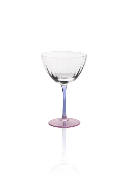 The Mia Ayaklı Cam Dondurma Kasesi Mavi Pembe 240 ml