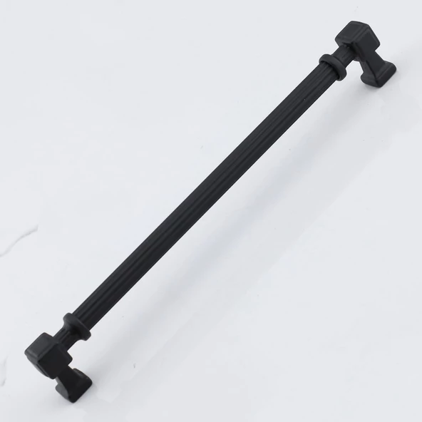 Talas 224 mm Çizgili SİYAH Metal Kulp Mobilya Çekmece Mutfak Dolabı Dolap Kulpları Kulb 22.4 cm - 8