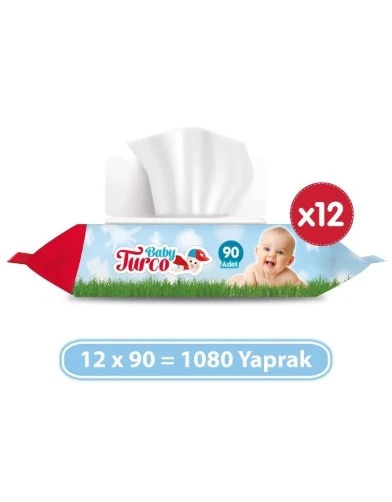 Baby Turco Islak Havlu alkolsüz 12x90