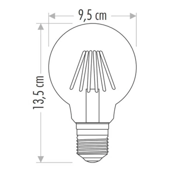 Cata 6W Rustik LED G90 Glop Ampul Amber E27 CT-4286 - 2