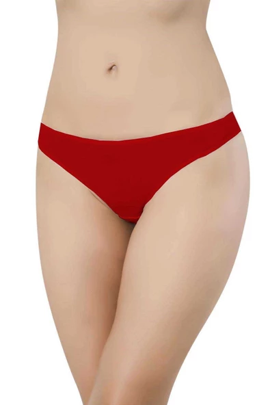 6 Adet Likralı Kadın Slip Külot Leopar Kırmızı Fuşya - 3