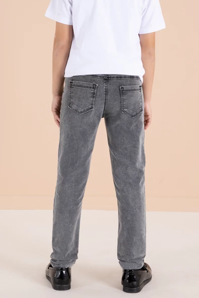 Siyah Armalı Gömlekli Jean Pantolonlu Erkek Çocuk 3lü Takım 19994 - 6