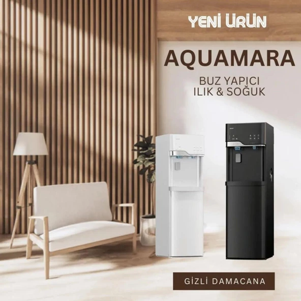 AQUAMARA Buz Makinalı Su Sebili Siyah LYCZ629-Siyah - 3