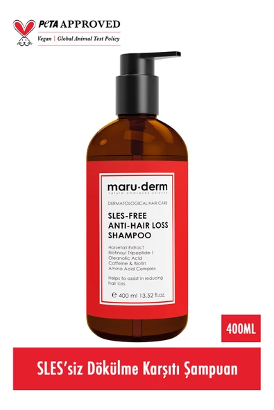 Maru.Derm Saç Dökülme Karşıtı Sülfatsız Şampuan 400 ML | Tüm Saç Tipleri | Sülfatsız, Tuzsuz, Vegan Şampuan - 3