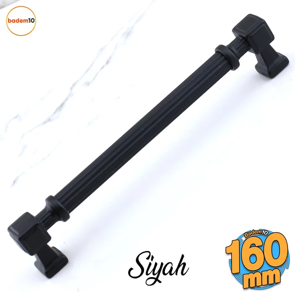 Talas 160 mm Çizgili SİYAH Metal Kulp Mobilya Çekmece Mutfak Dolabı Dolap Kulpları Kulb 16 cm